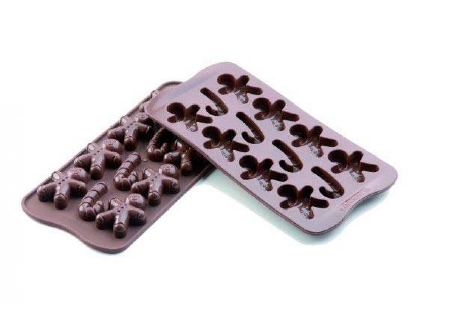 SILIKOMART STAMPO SILICONE EASYCHOC MR GINGER OMINO ZENZERO NATALE SCG 12